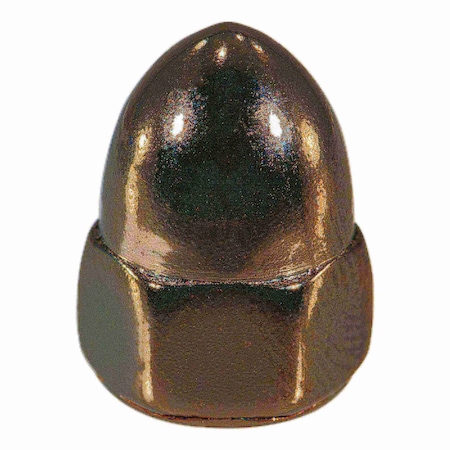 Midwest Fastener Acorn Nut, #10-32, Steel, Chrome Plated, 10 PK 34388